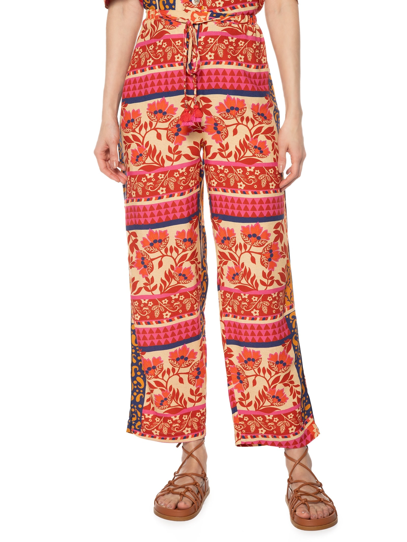 Calça Feminina Estampa Afetiva Rosa Cantão