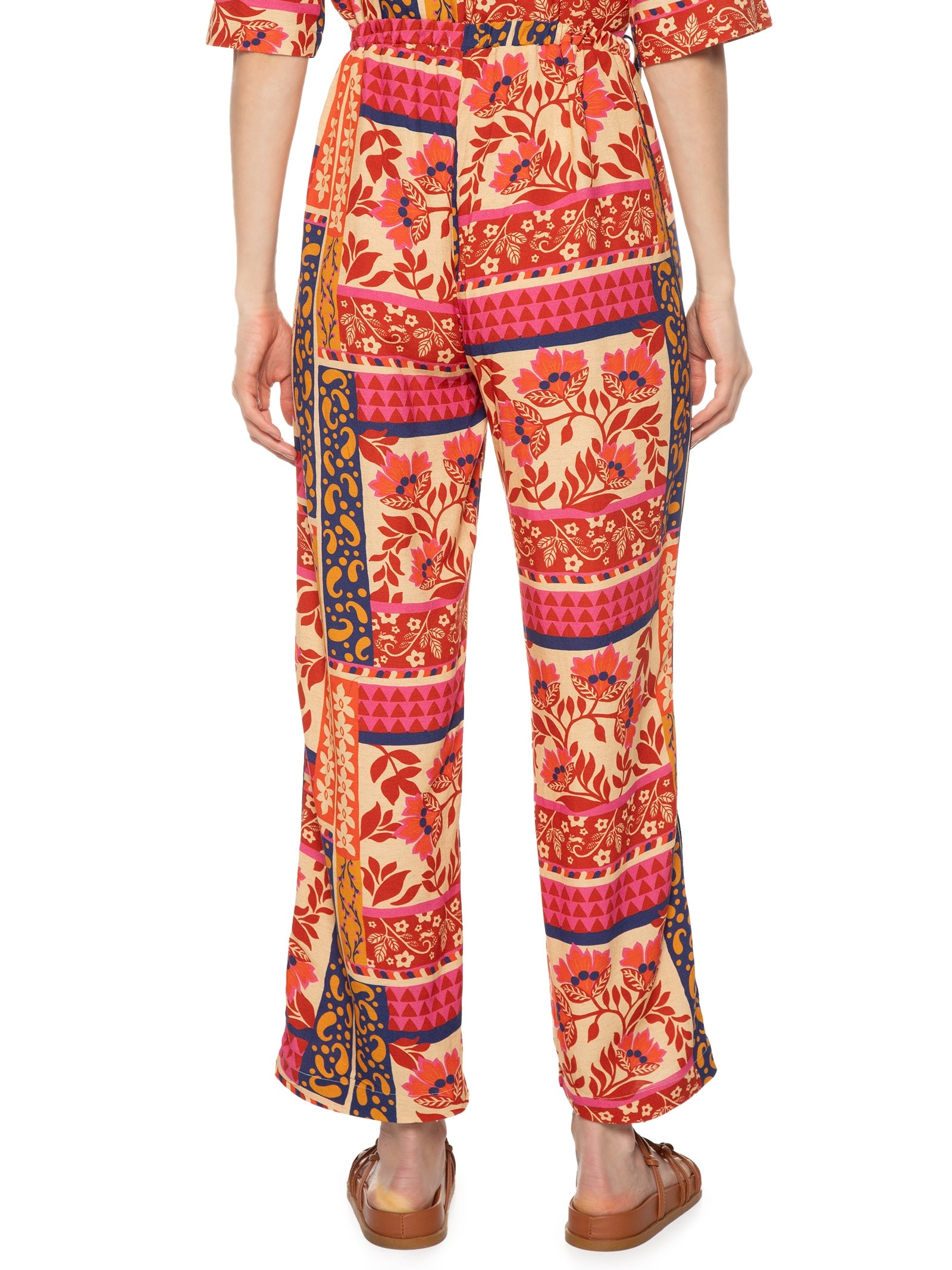Calça Feminina Estampa Afetiva Rosa Cantão