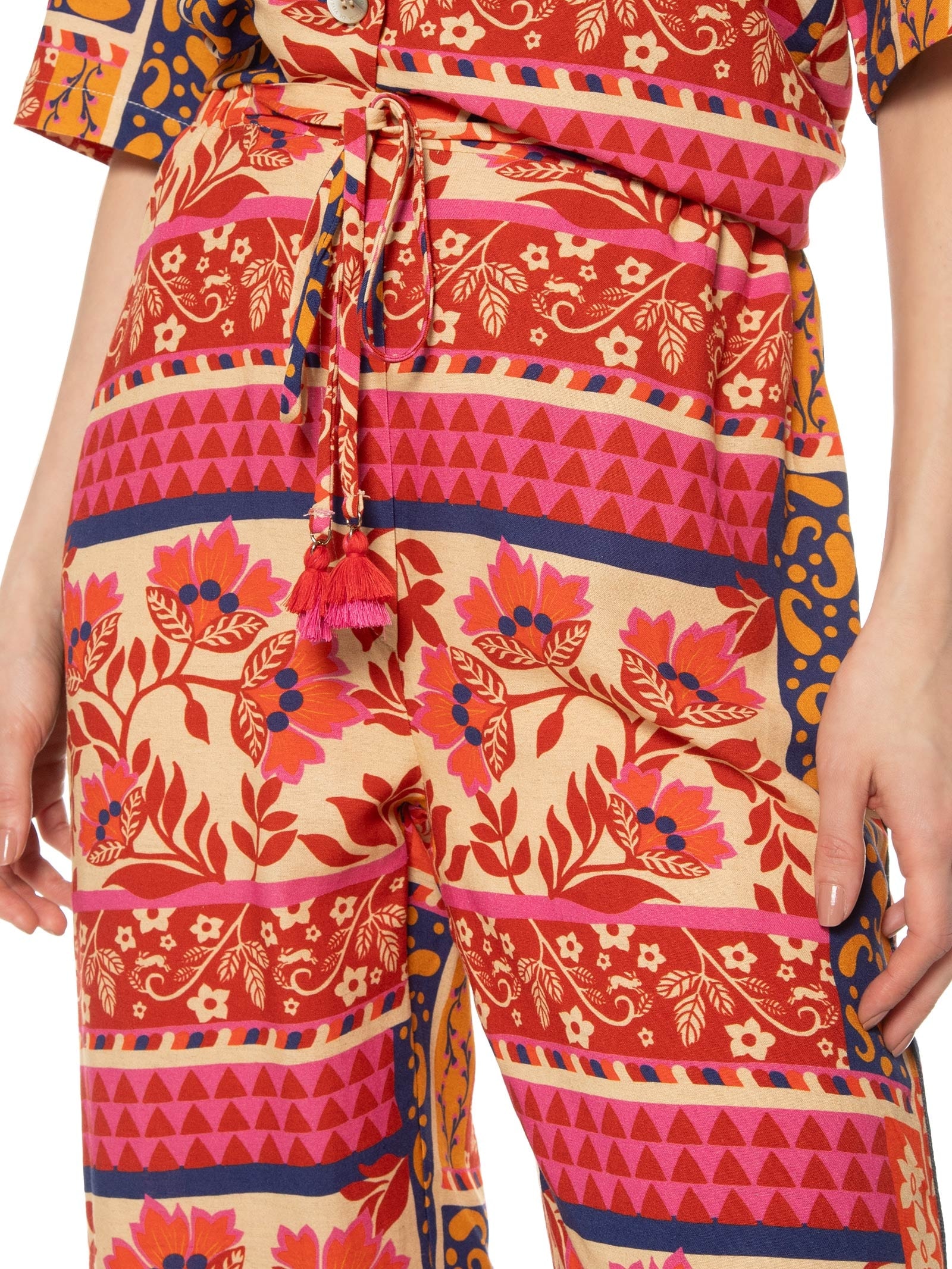 Calça Feminina Estampa Afetiva Rosa Cantão