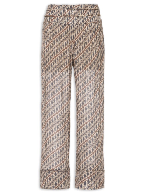 Calça Feminina Estampa Batik Niquel – Marrom