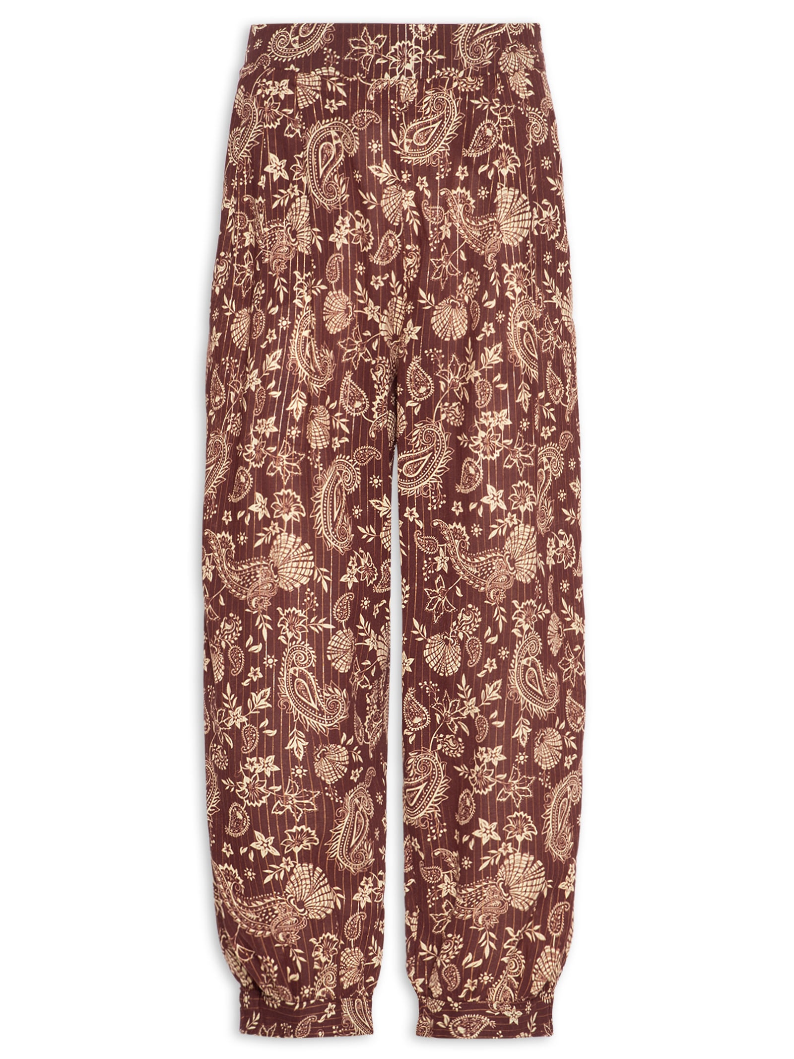 Calça Feminina Estampa Coral Marrom Dress To