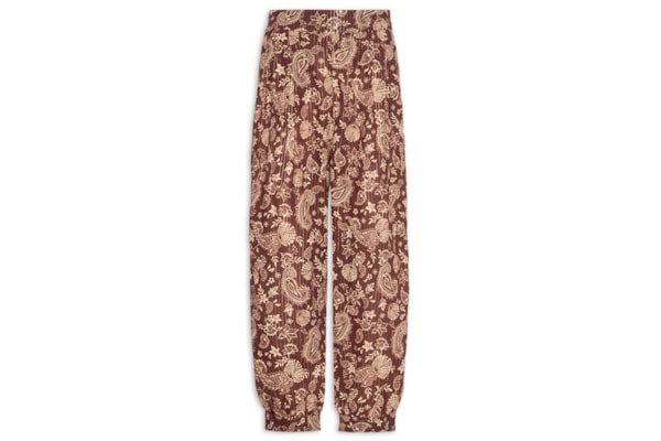 Calça Feminina Estampa Coral - Marrom