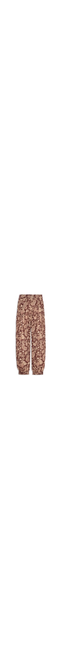 Calça Feminina Estampa Coral - Marrom