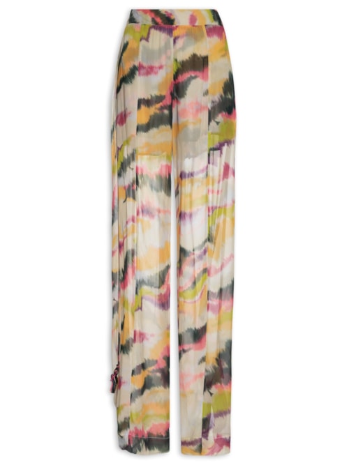 Calça Feminina Estampa Crayon - Bege