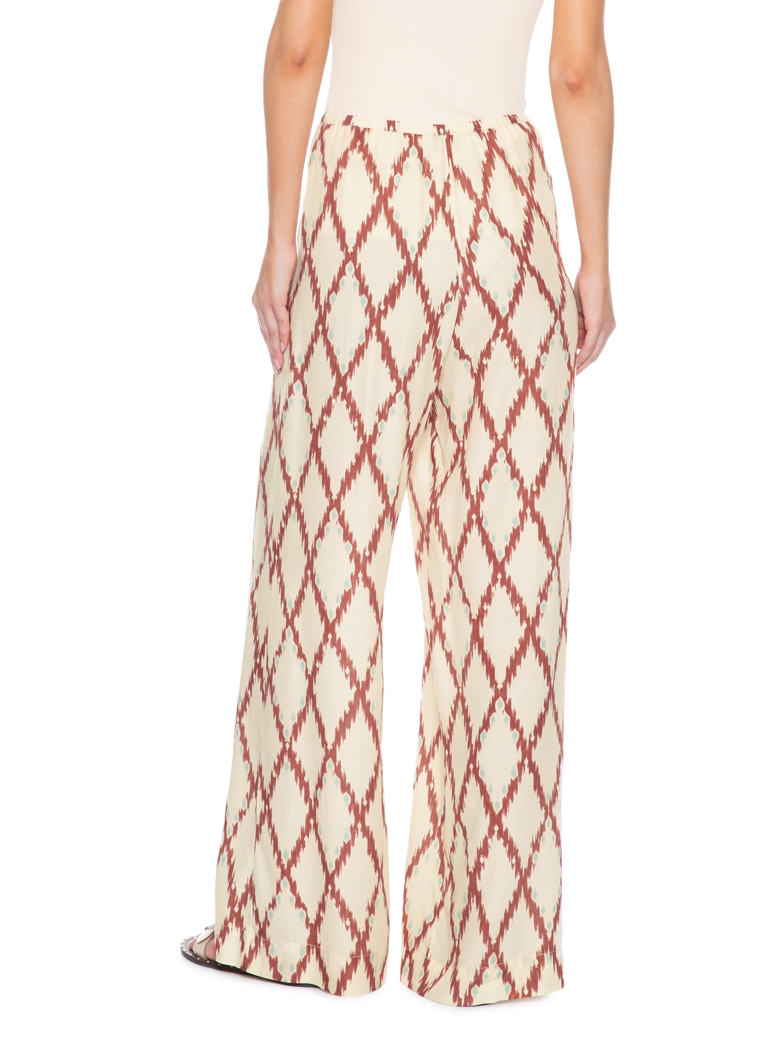 Calça Feminina Estampa Férias De Verão Vermelho Dress To