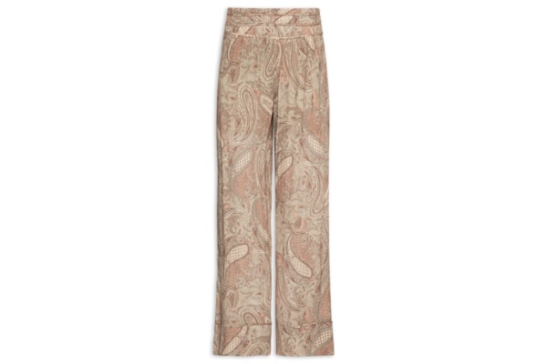 Calça Feminina Estampa Folk  – Rosa
