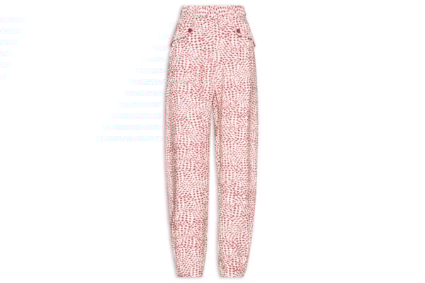 Calça Feminina Estampa Geométrica Strbo Hall E Roma - Vermelho