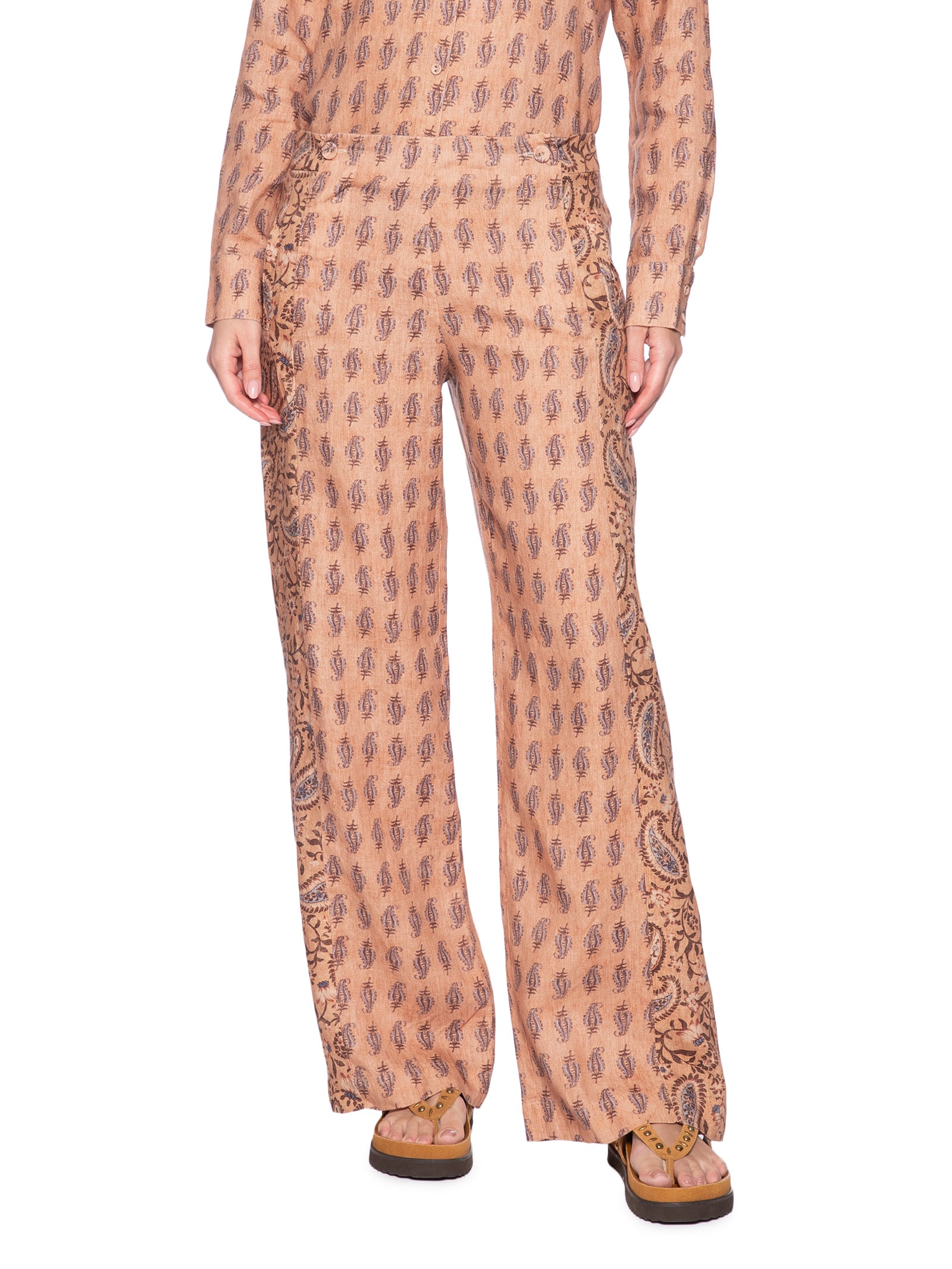 Calça Feminina Estampa Hippie Compose Ginger Rosa Maria Filó