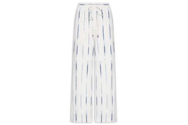 Calça Feminina Estampa Listra Tie Dye - Branco