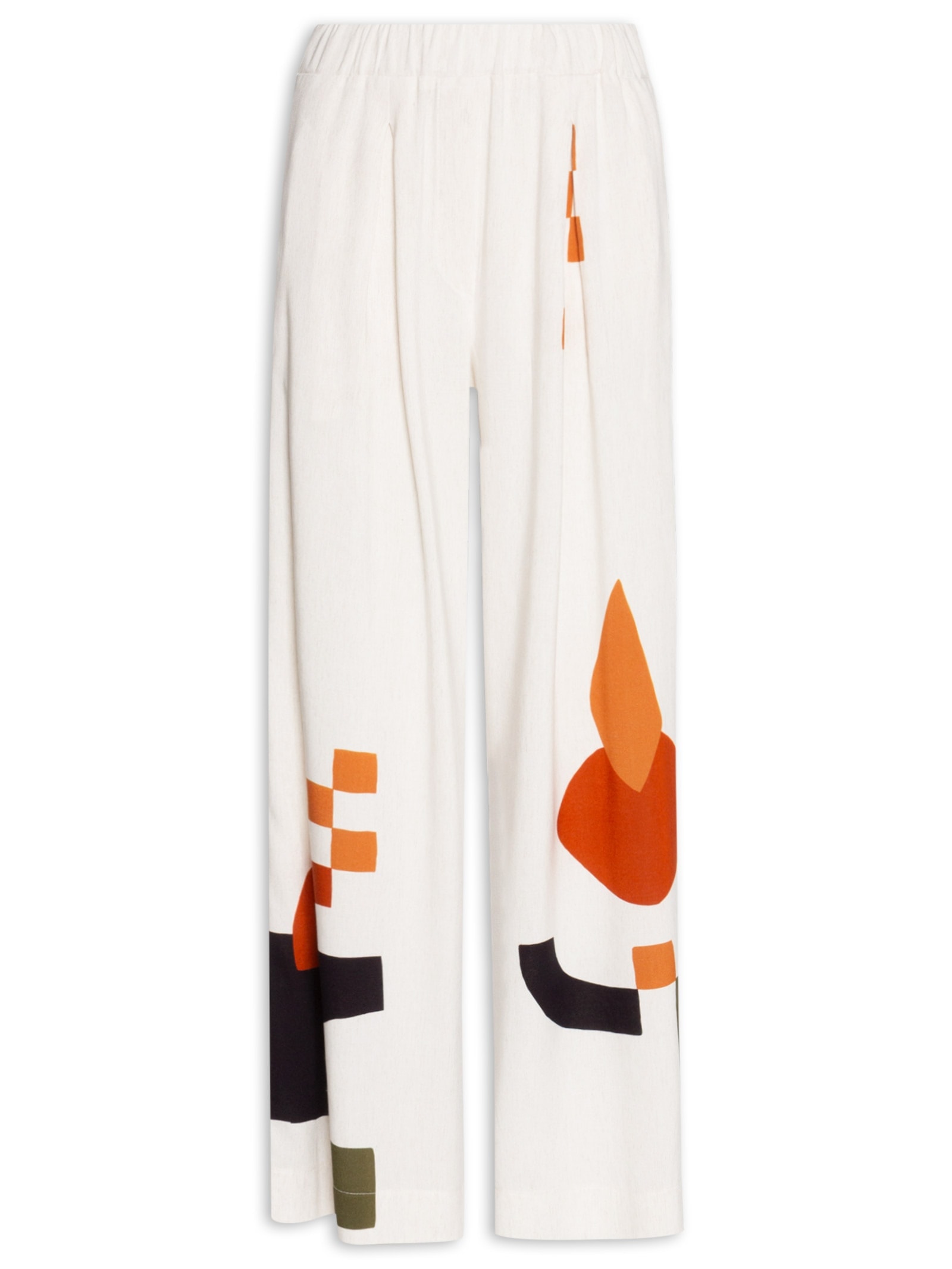 Calça Feminina Estampa Locus Off White Cantão