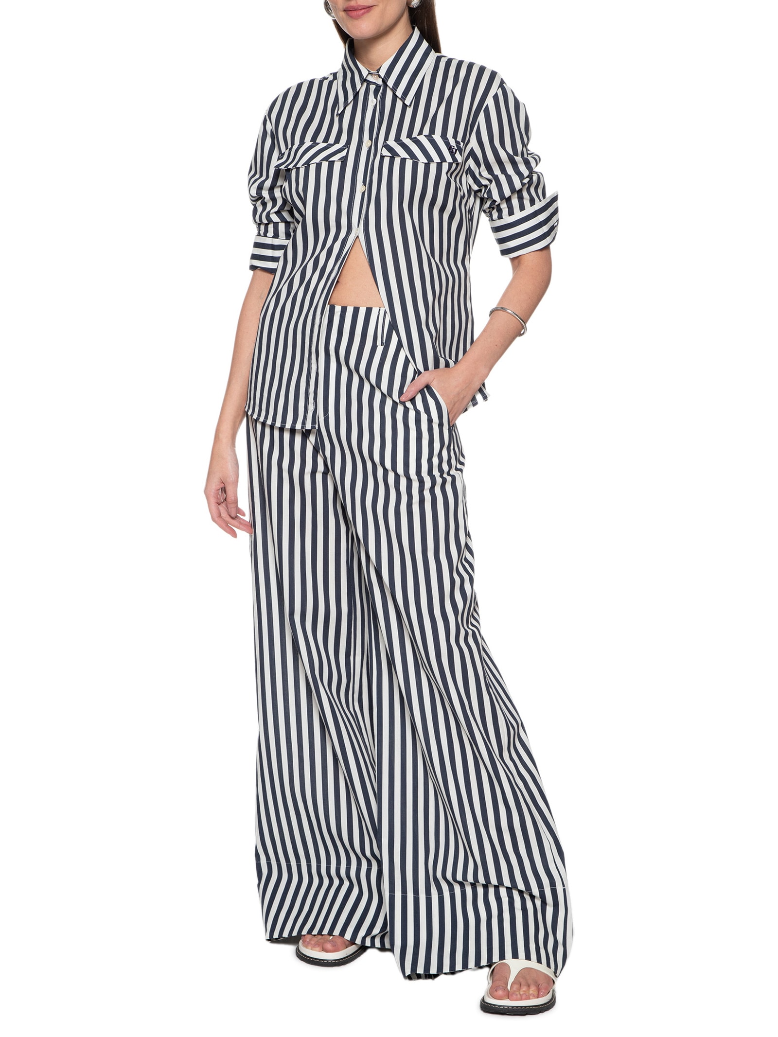 Calça Feminina Estampada Azul Colcci