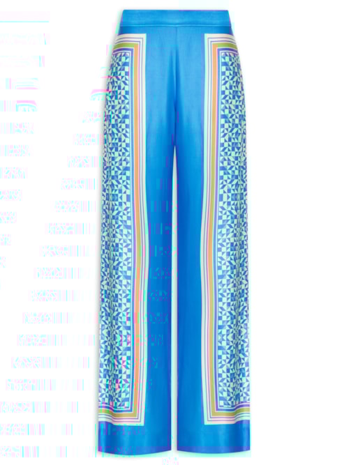 Calça Feminina Estampada – Azul