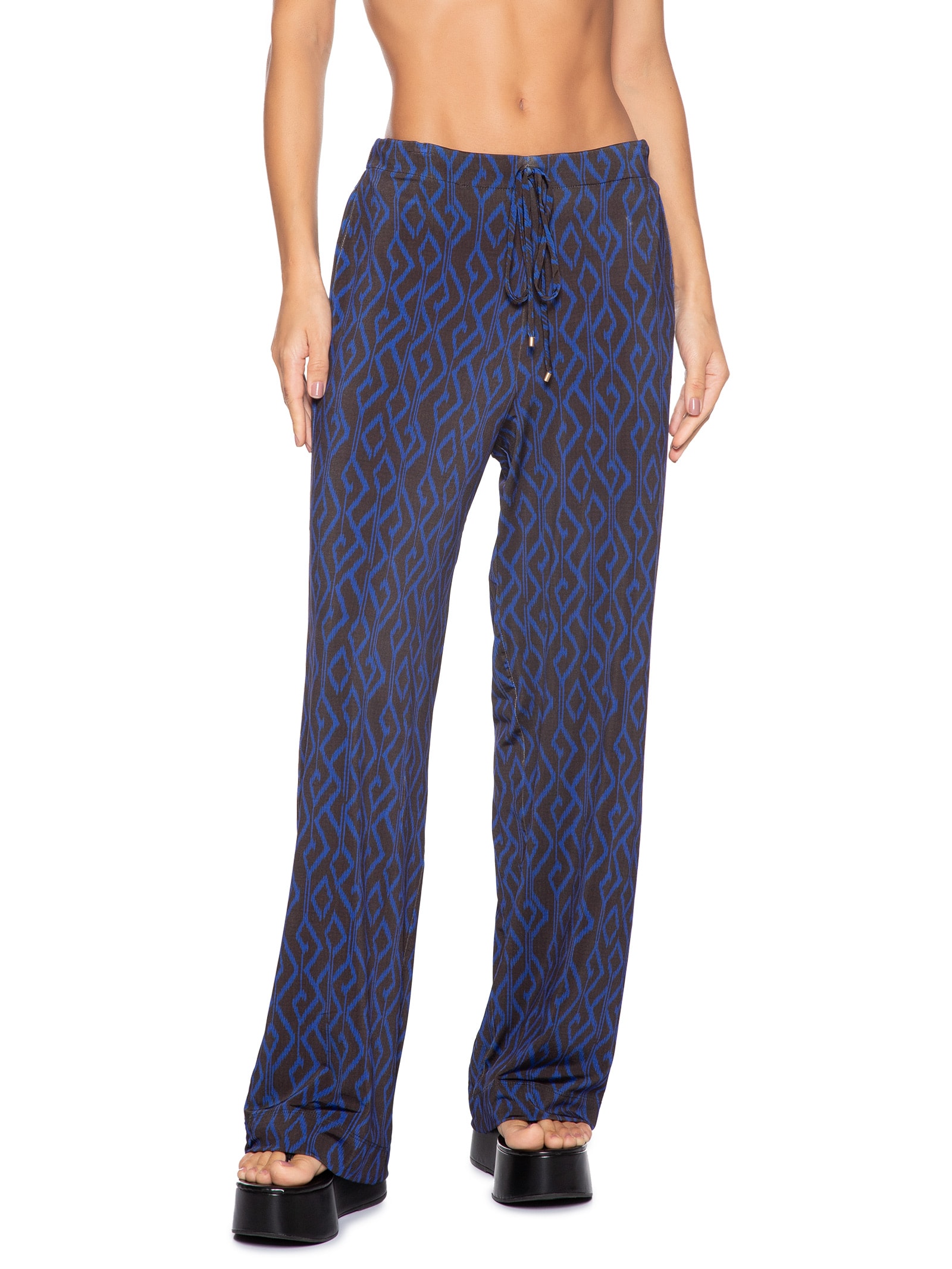 Calça Feminina Estampada Azul Cia Marítima