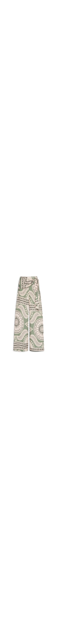 Calça feminina Estampada Com Faixa - Verde