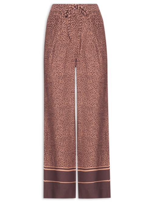 Calça Feminina Estampada – Marrom