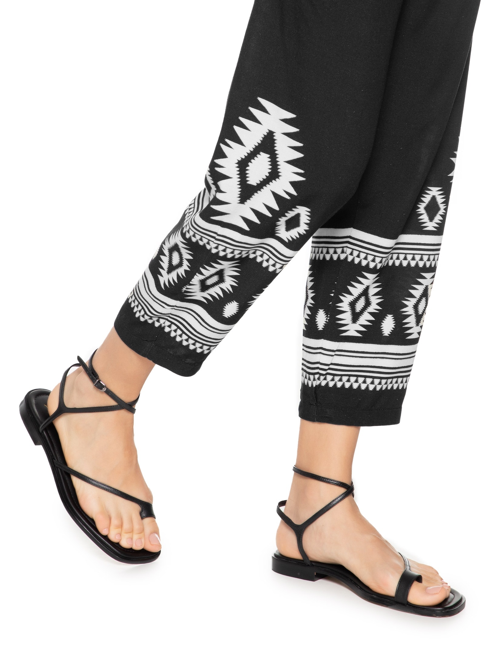 Calça Feminina Estampada Preto Cia Marítima