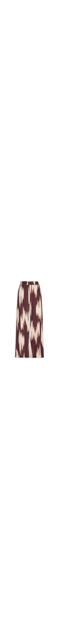 Calça Feminina Estampada Reta - Marrom