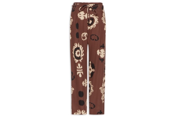 Calça Feminina Estampada Romani - Marrom