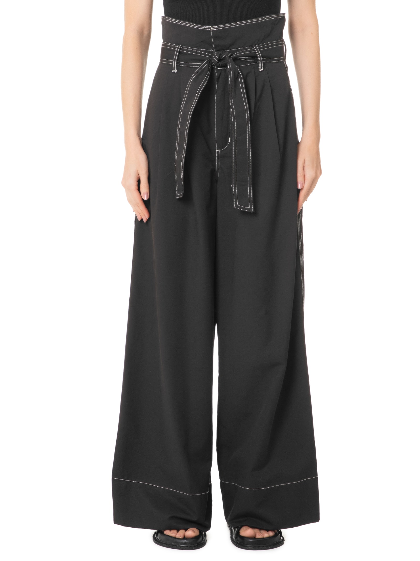 Calça Feminina Faixa Pesponto Preto Farm