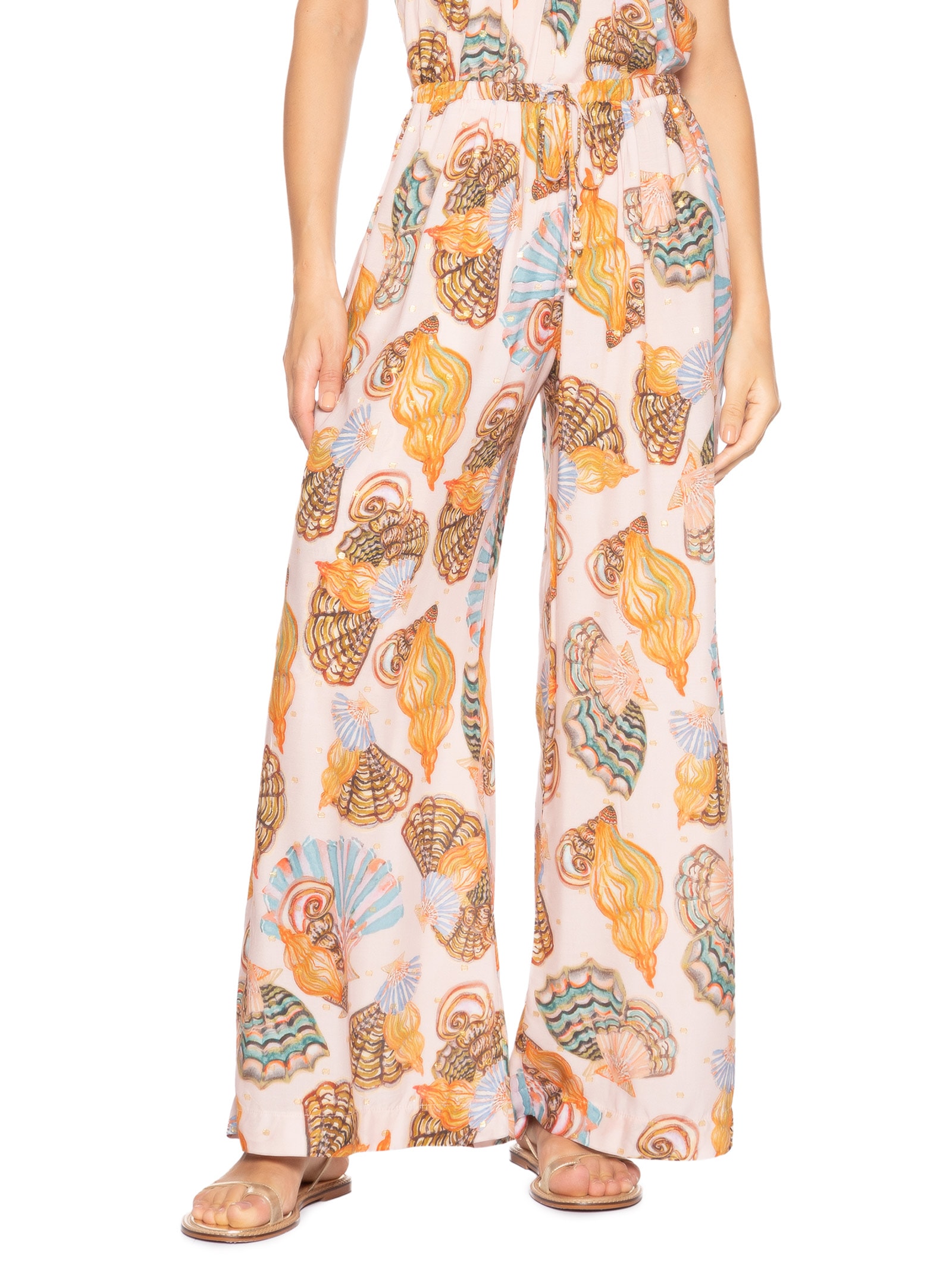 Calça Feminina Festa Concha Rosa Farm