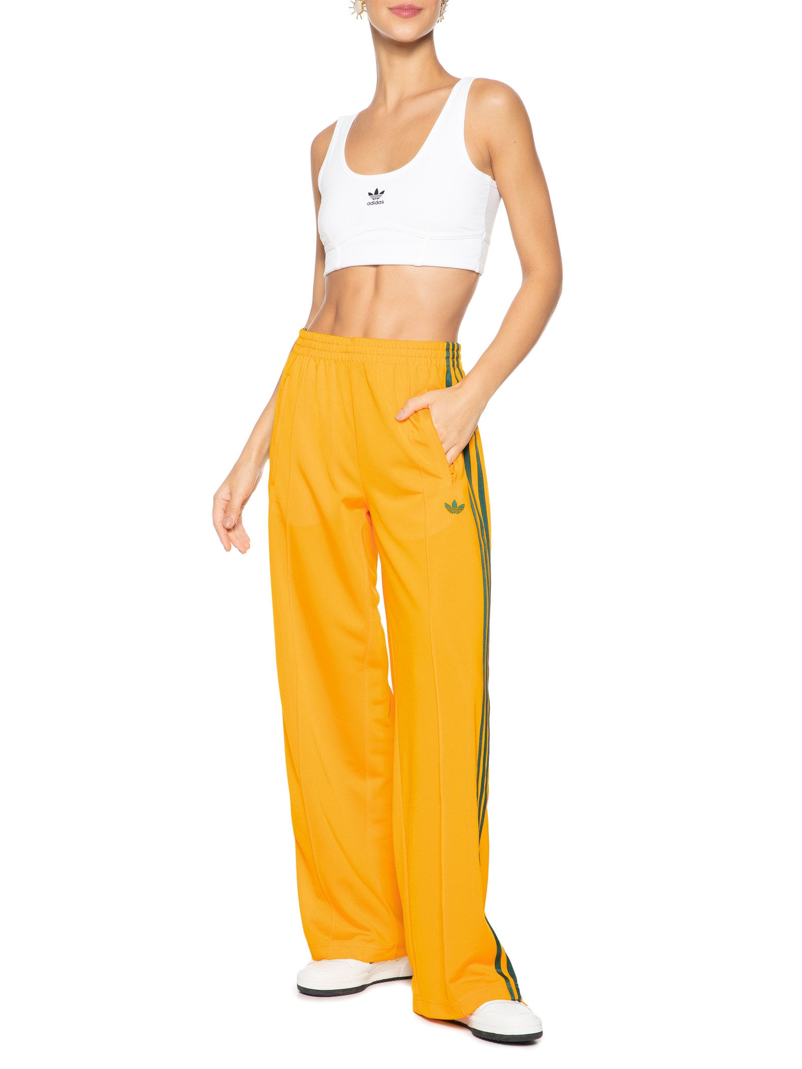 Adidas Originals - Calça Feminina Firebird Loose Tp - Amarelo
