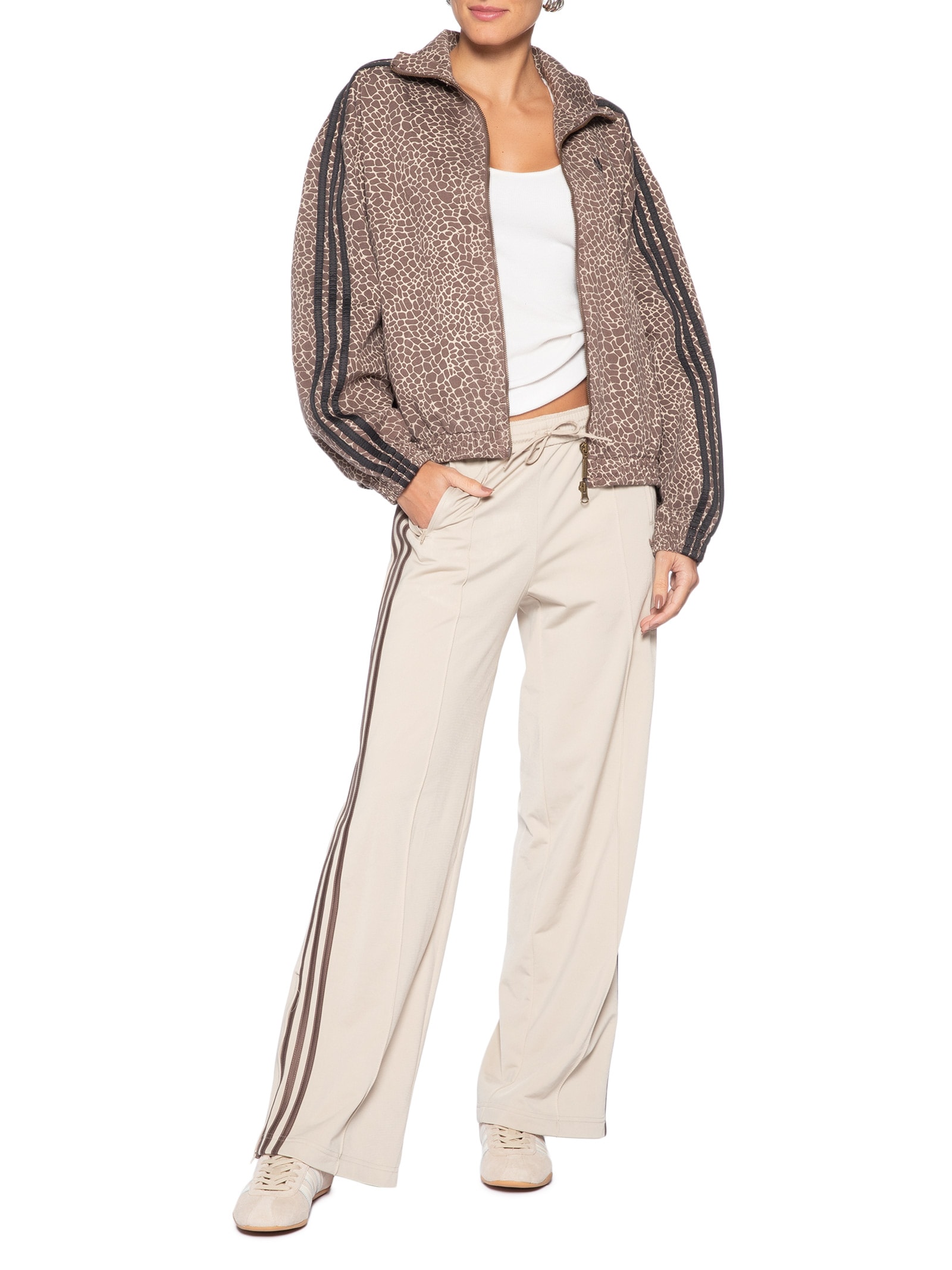 Calça Feminina Firebird Loose TP Marrom Adidas Originals