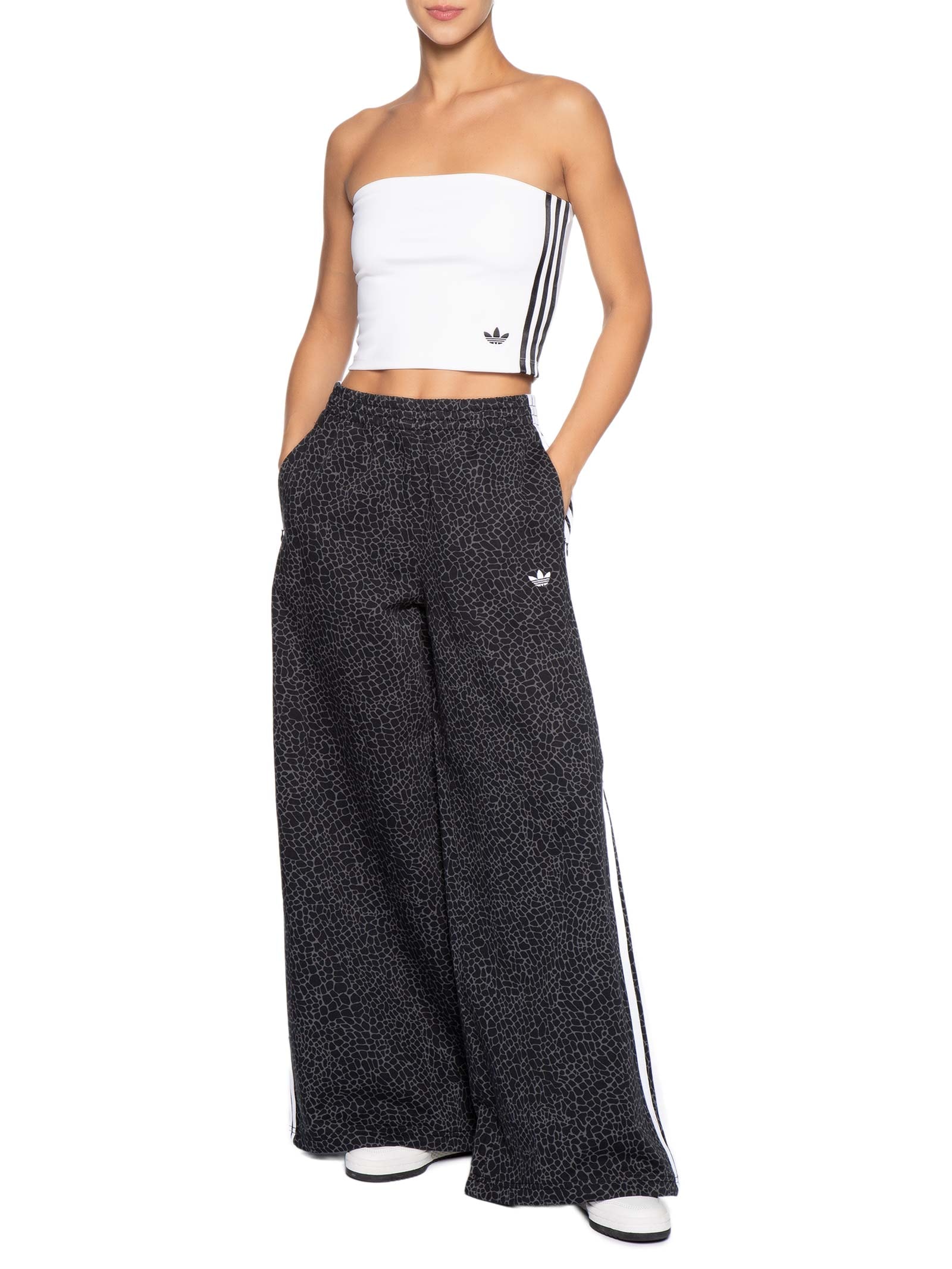 Calça Feminina Firebird Oversized Denim Pt Preto Adidas Originals