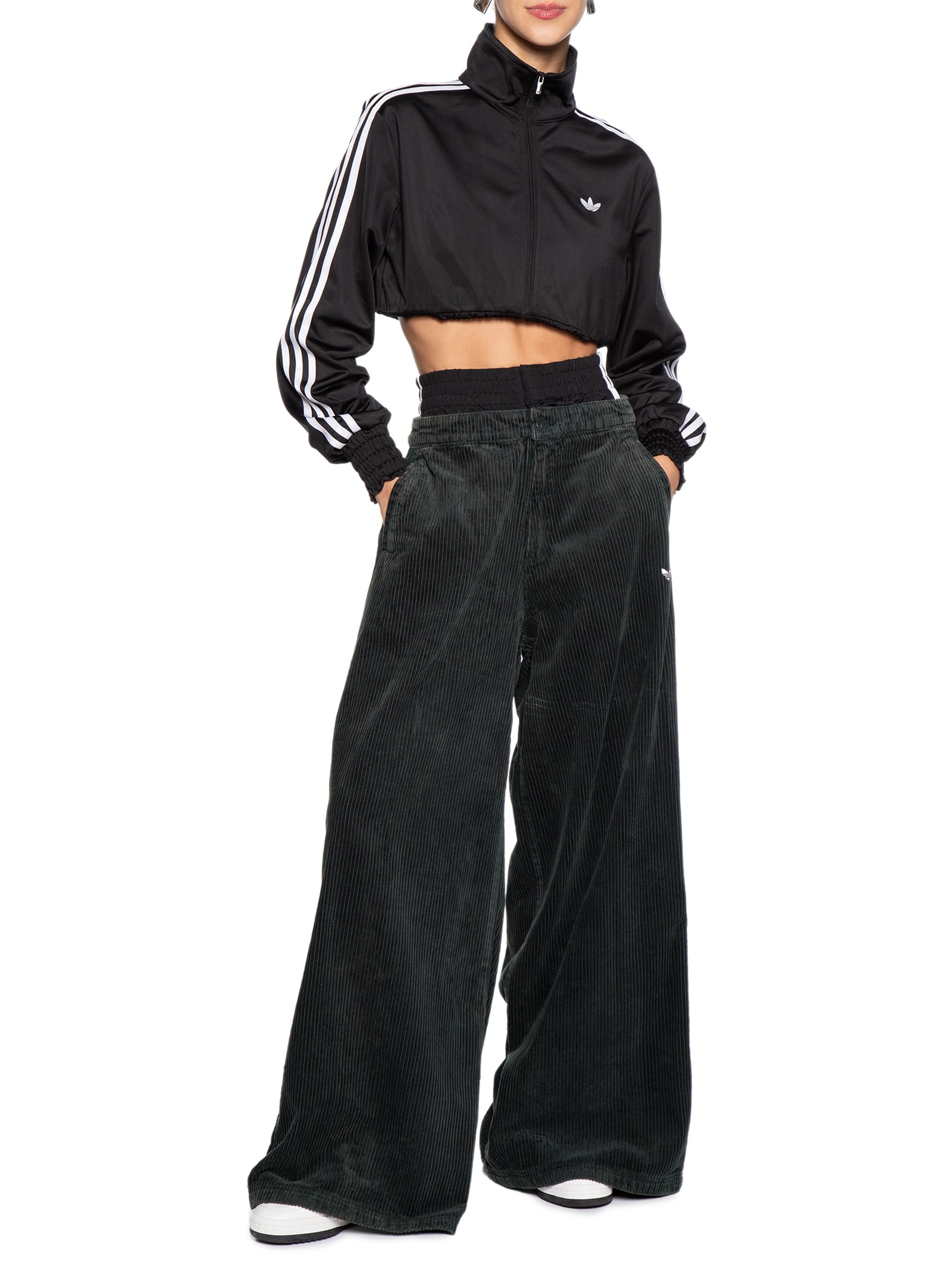 Calça Feminina Firebird Oversized Pt Preto Adidas Originals