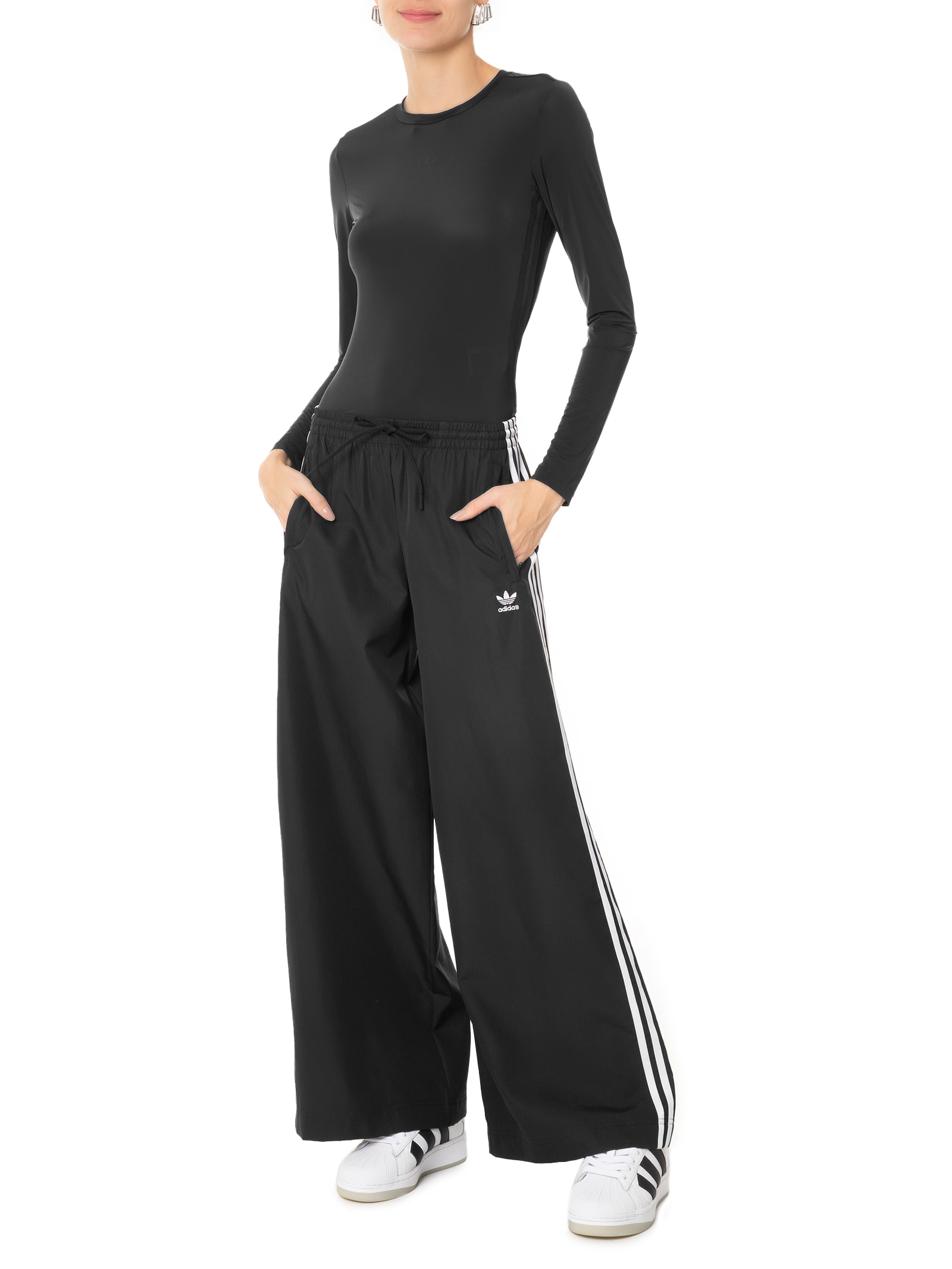 Calça Feminina Firebird  Oversized Tp Preto Adidas Originals