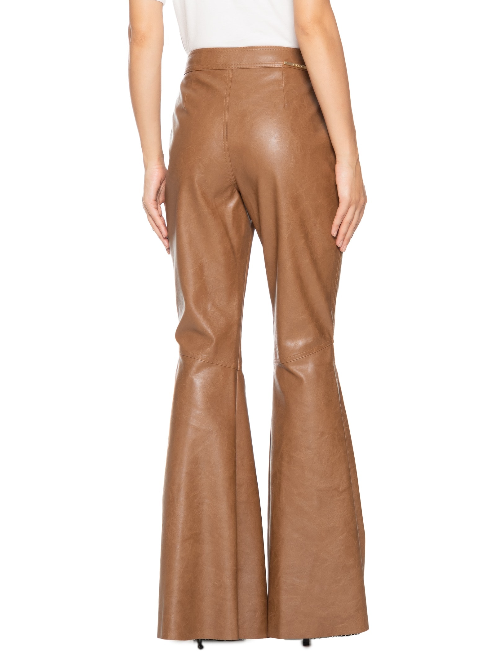 Calça Feminina Flare Cintura Média Marrom Lança Perfume