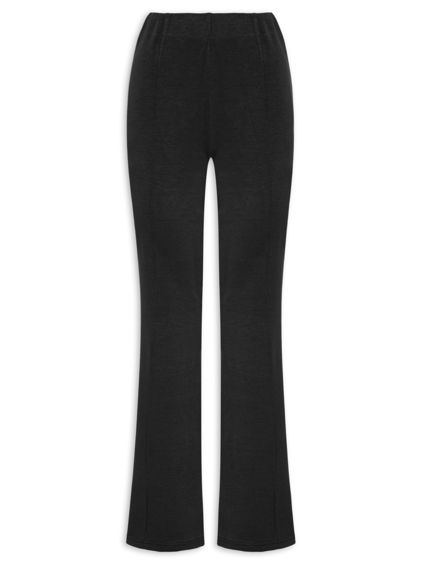 Calça Feminina Flare em Malha Preto Basiq