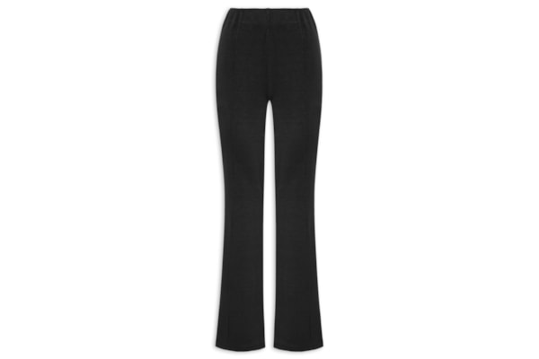 Calça Feminina Flare em Malha - Preto