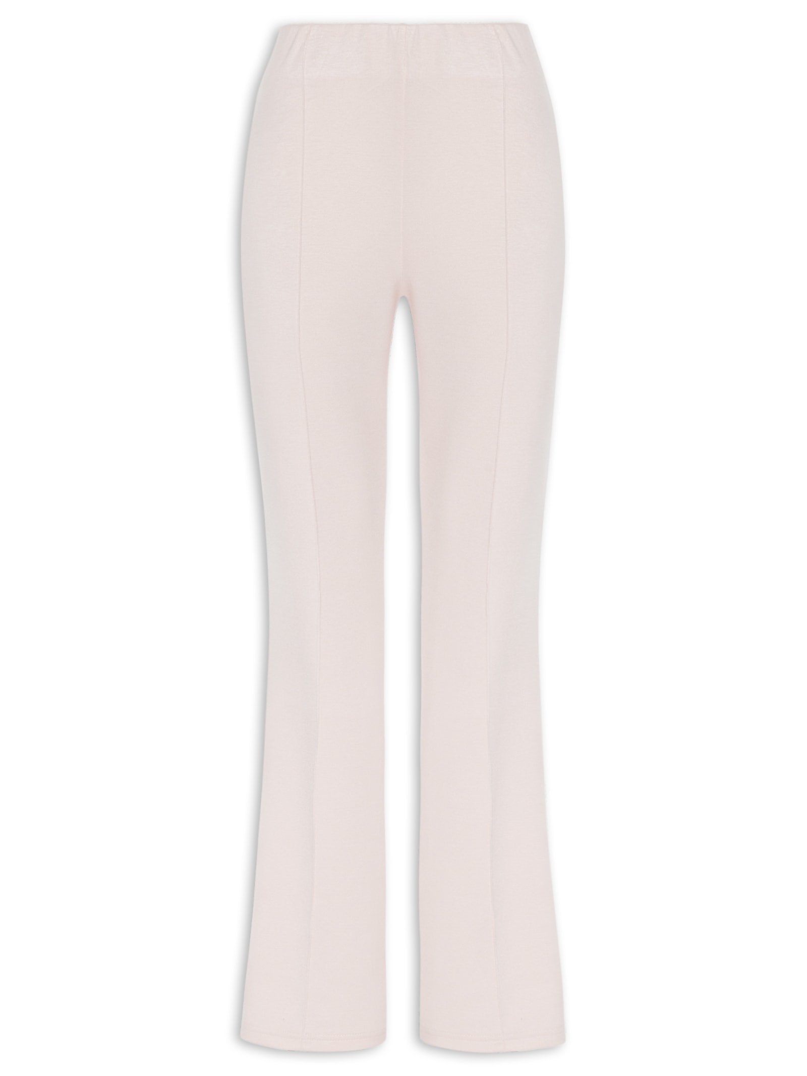 Calça Feminina Flare em Malha Rosa Basiq