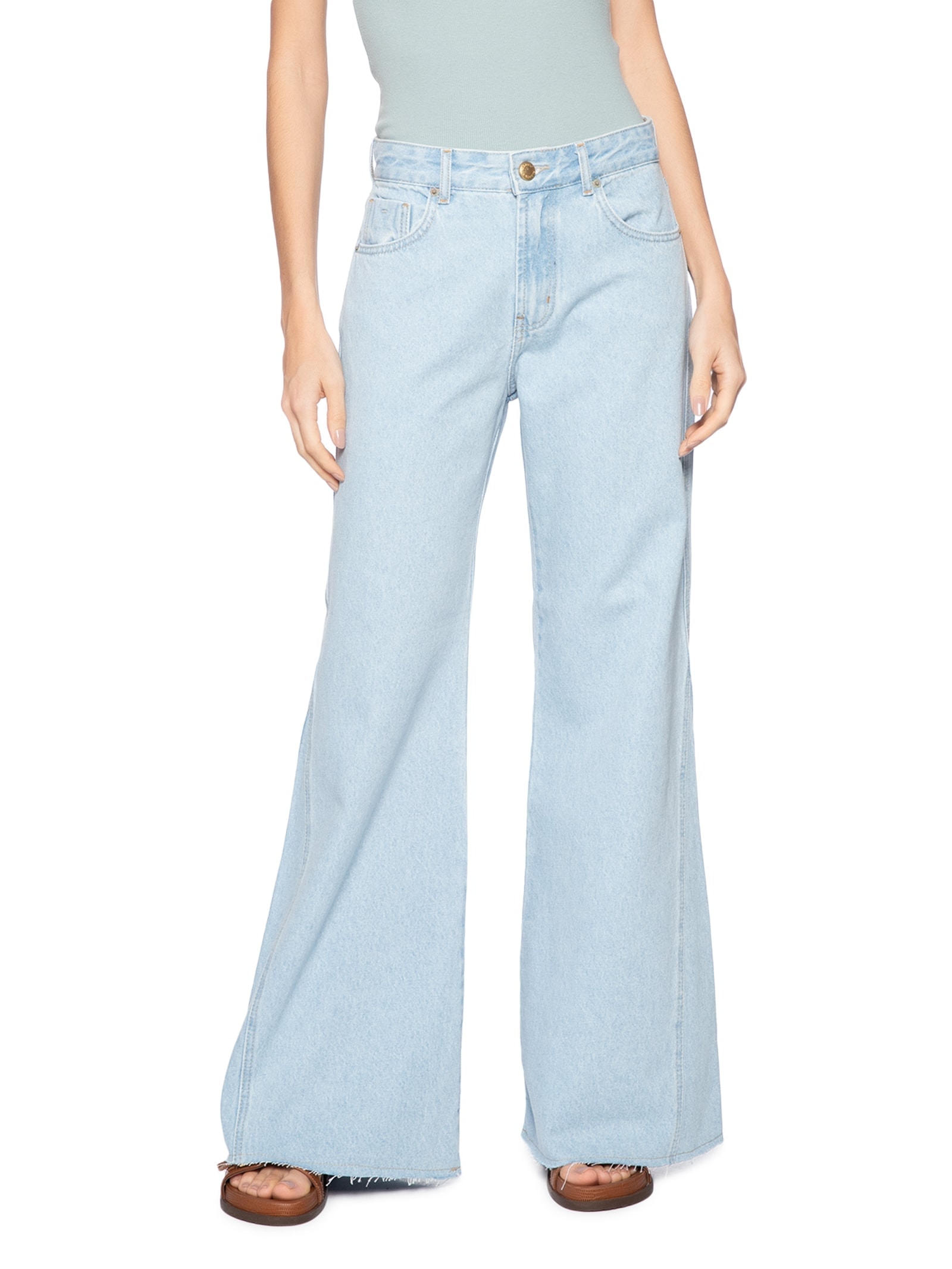 Calça Feminina Flare Jeans Azul Farm