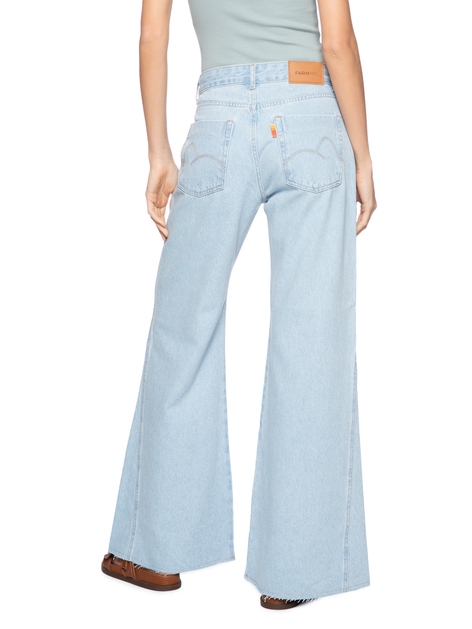 Calça Feminina Flare Jeans Azul Farm