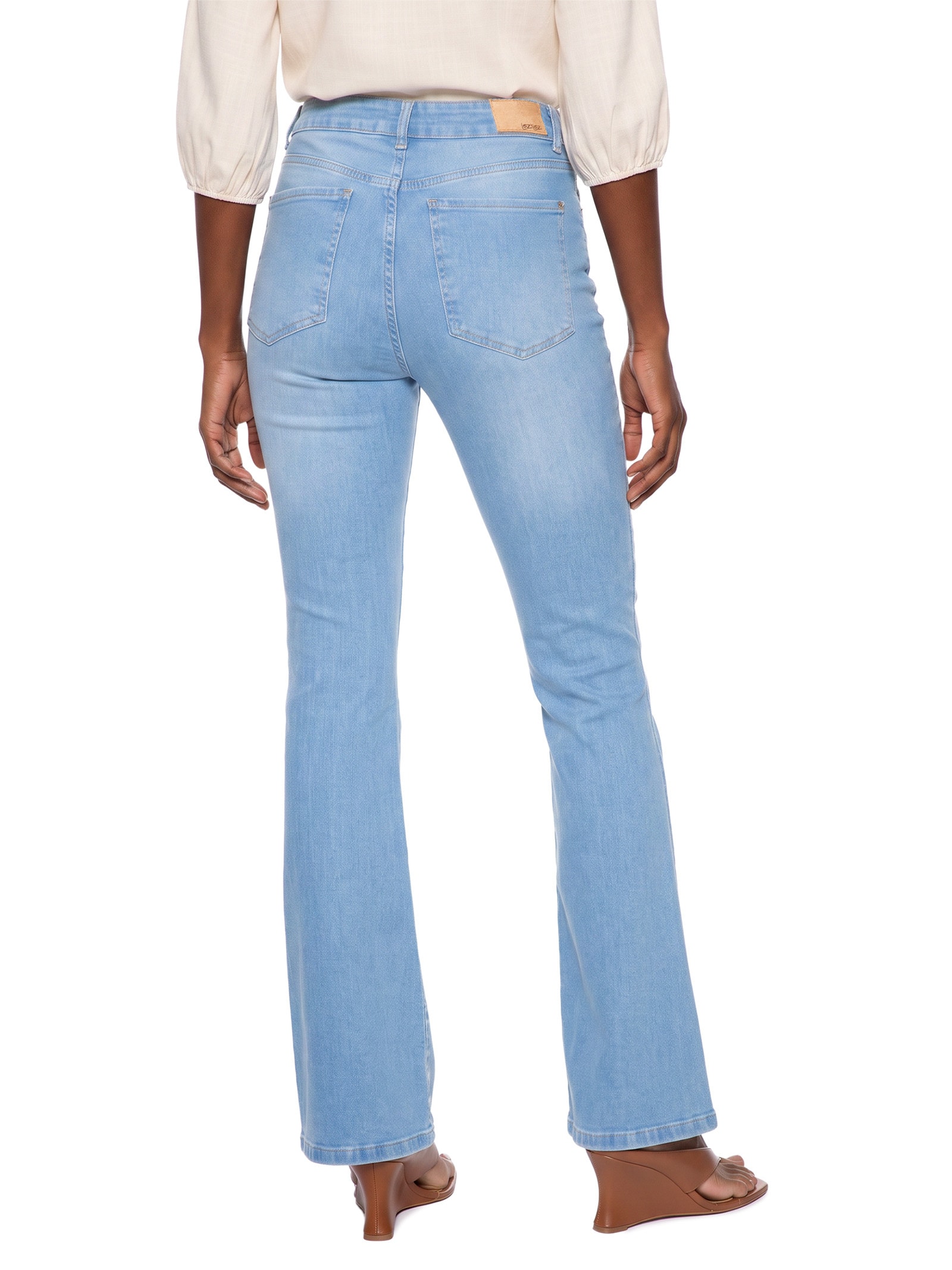 Calça Feminina Flare Jeans Azul Lez A Lez