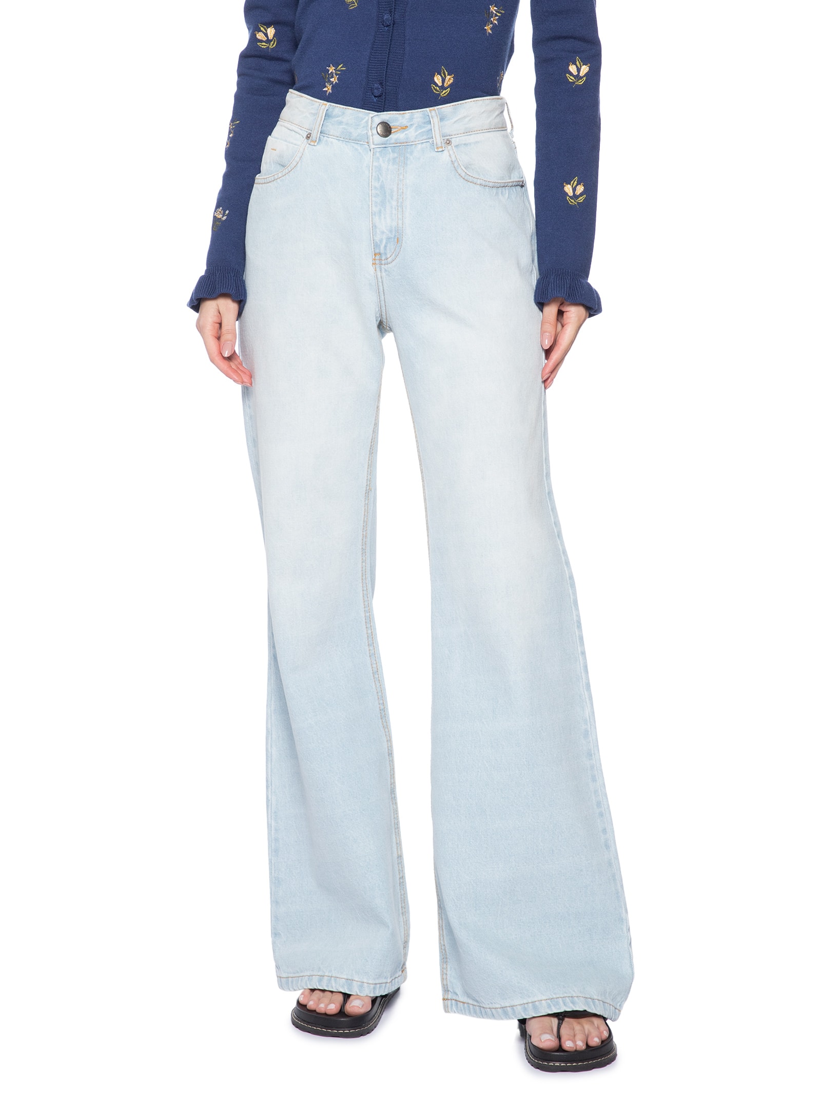 Calça Feminina Flare Jeans Azul Farm