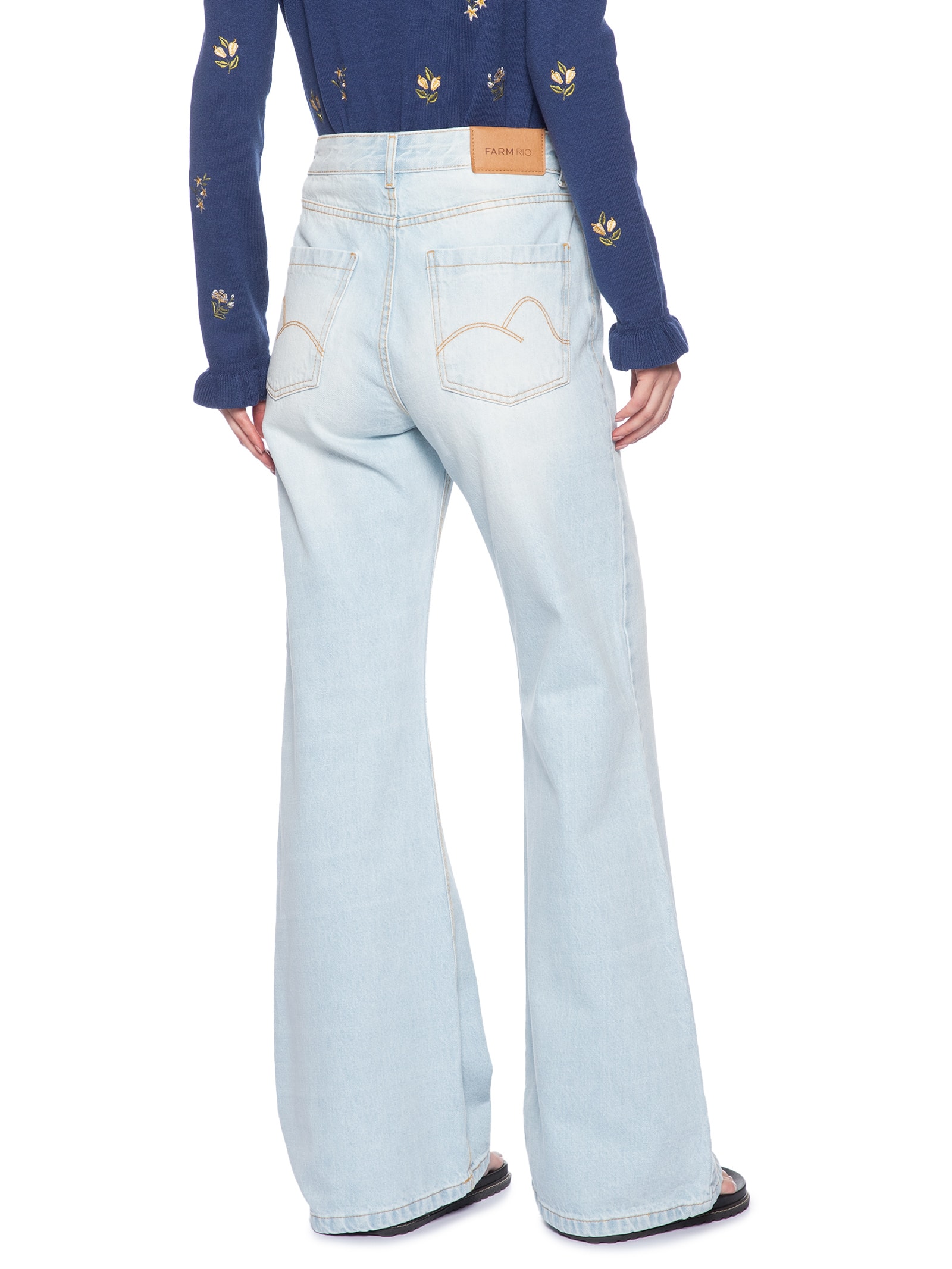 Calça Feminina Flare Jeans – Azul Farm