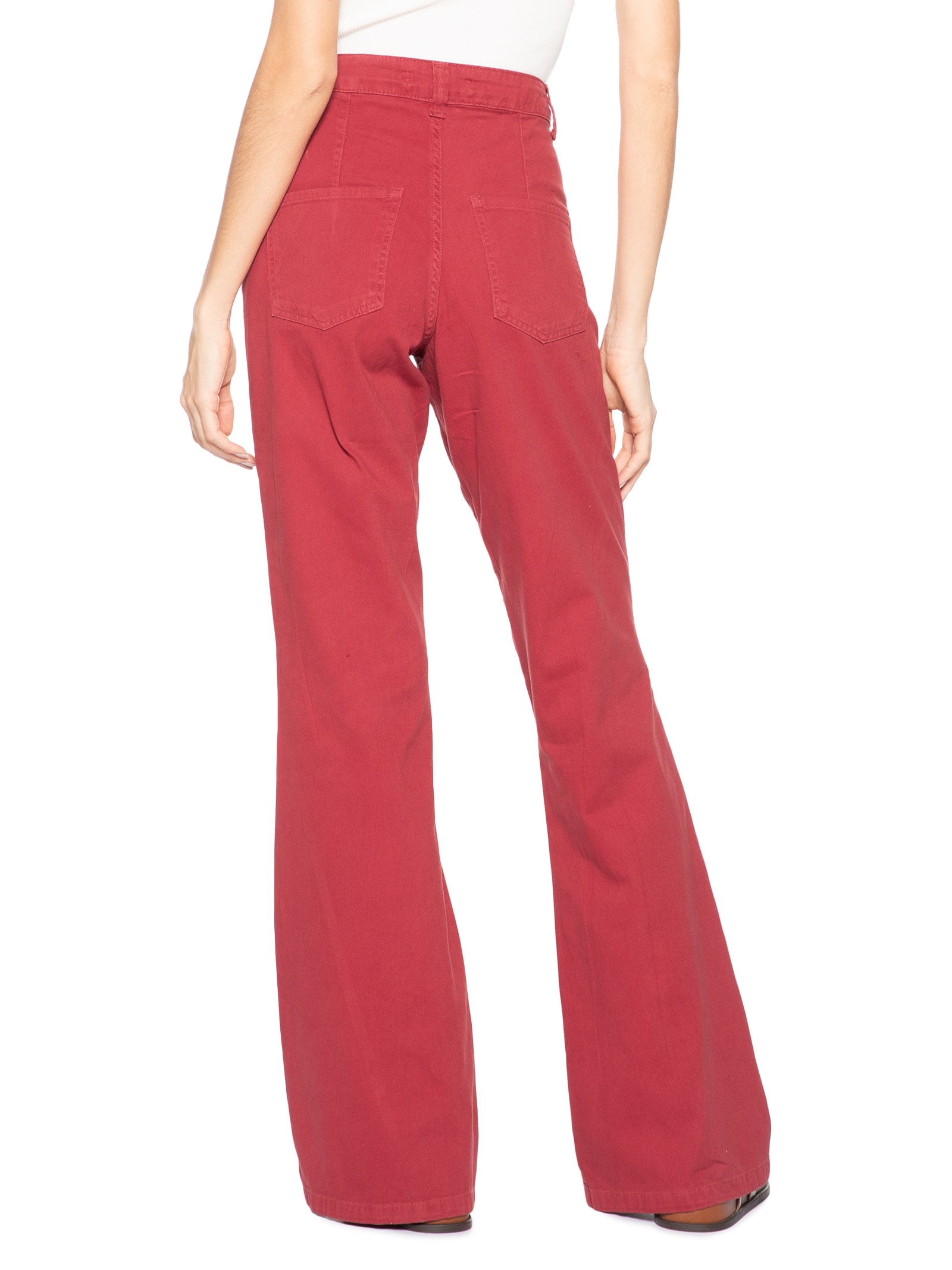 Calça Feminina Flare Lisa Vermelho Cacay