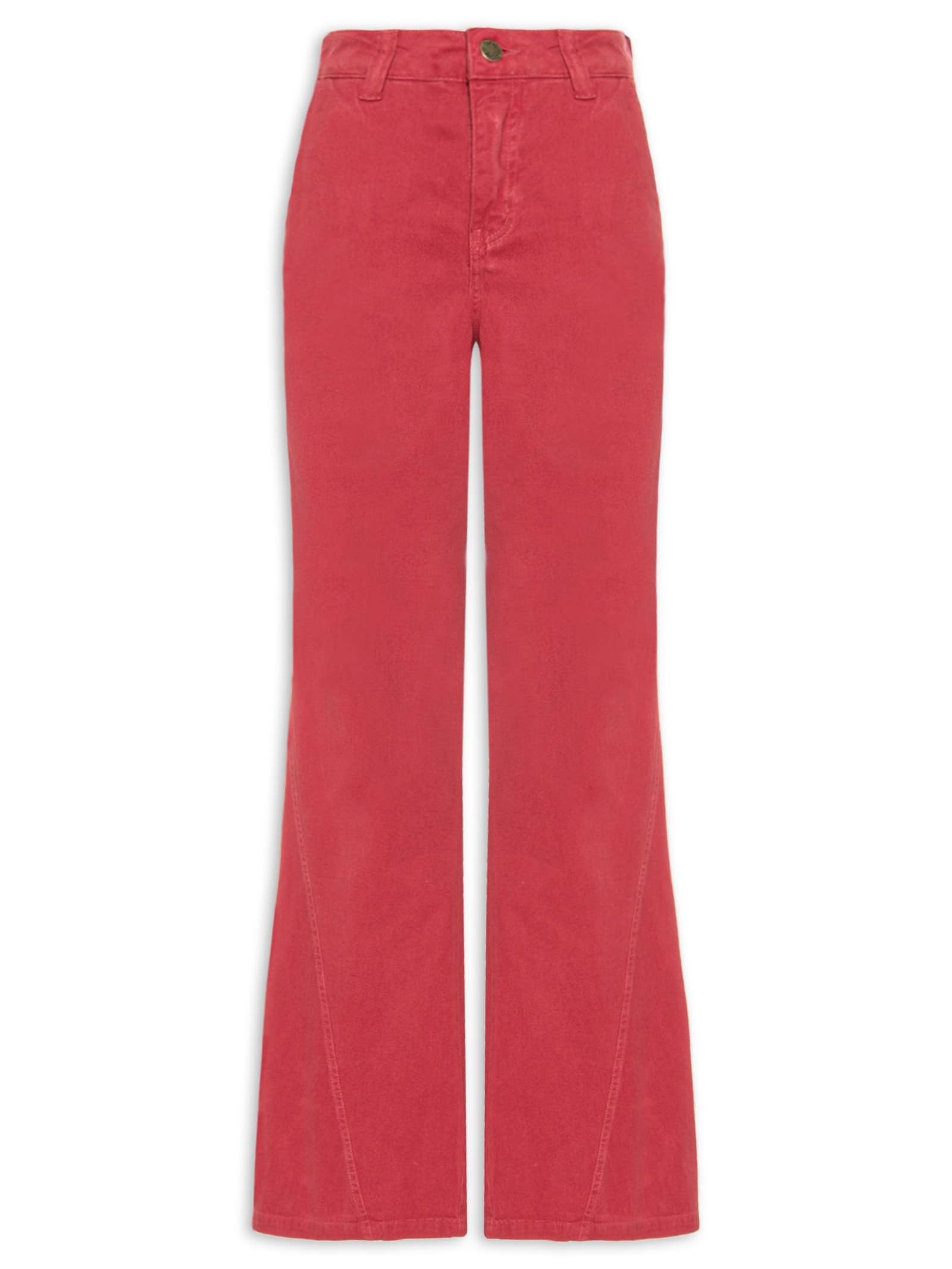 Calça Feminina Flare Lisa Vermelho Cacay