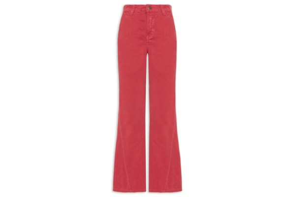 Calça Feminina Flare Lisa - Vermelho