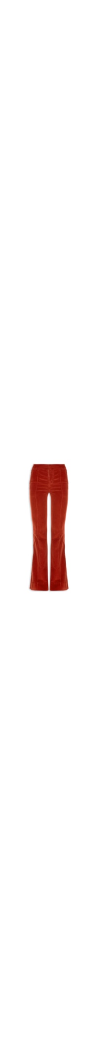 Calça Feminina Flare Nervura Cotelê - Vermelho