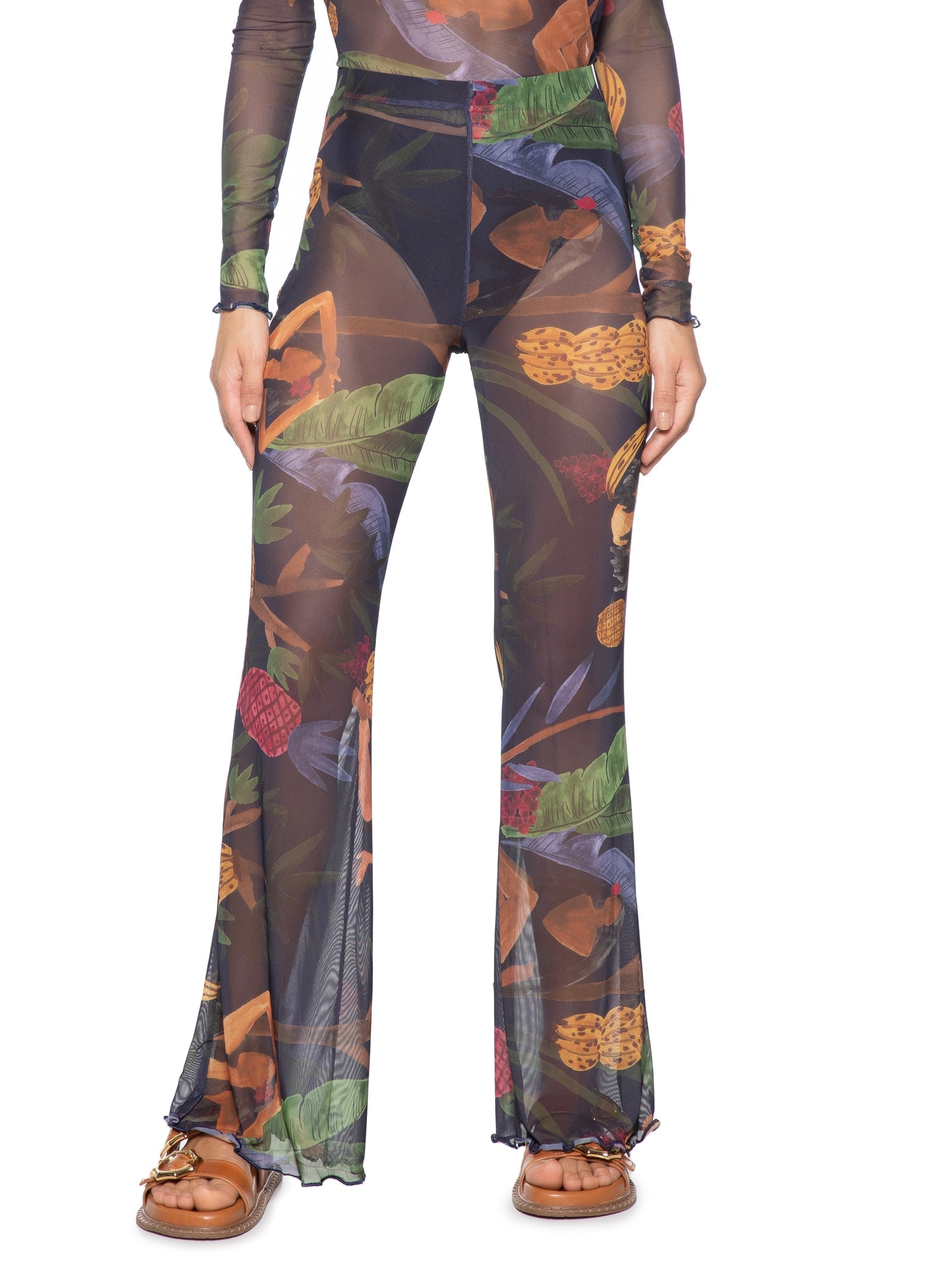 Calça Feminina Flare Tule Encanto Solar Azul Farm