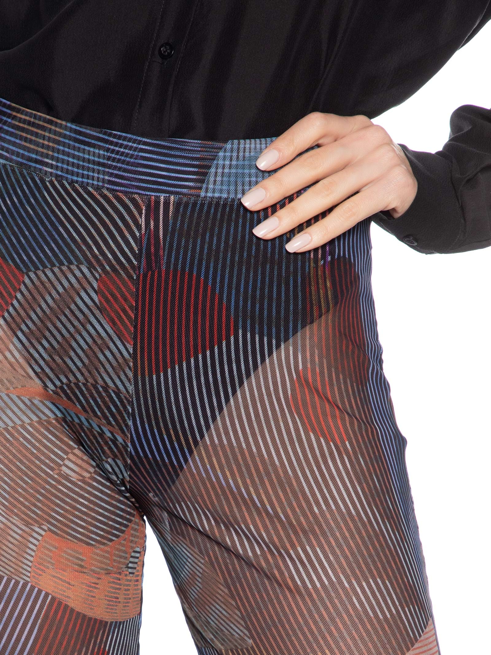 Calça Feminina Flare Tule Folhagem Azul Animale