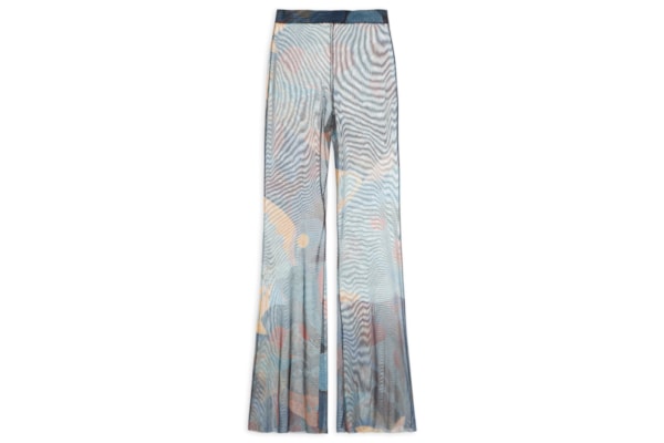 Calça Feminina Flare Tule Folhagem - Azul