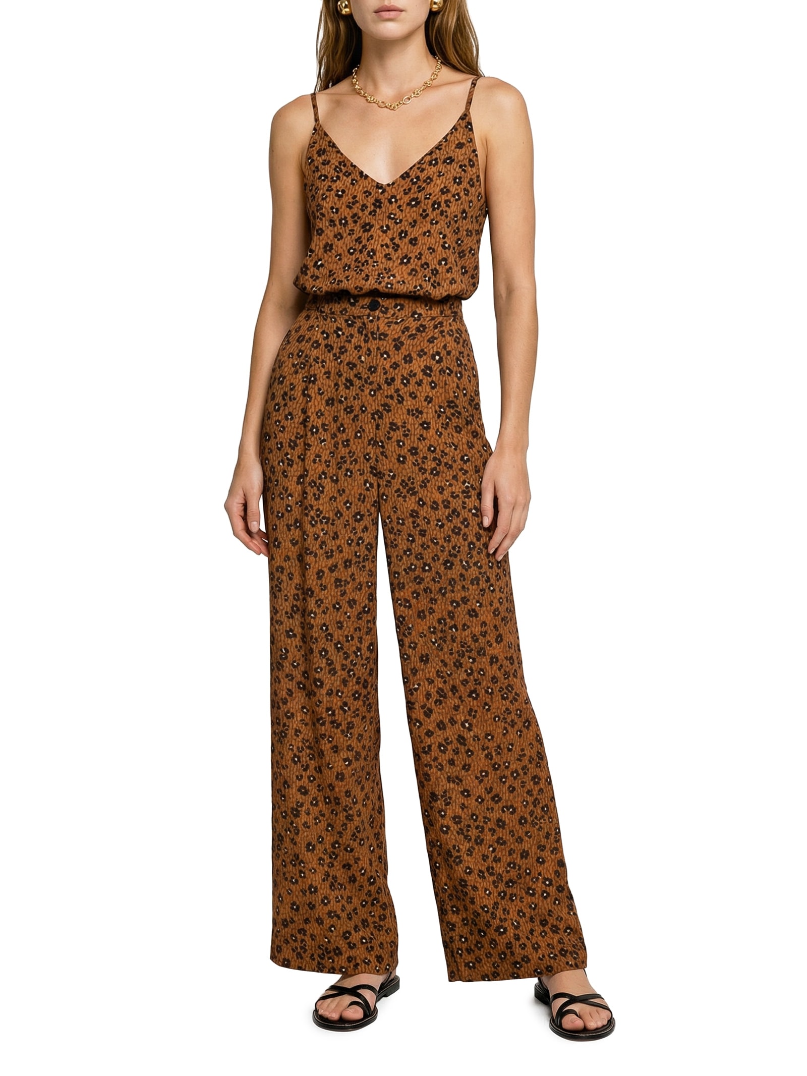 Calça Feminina Florear Marrom Cantão