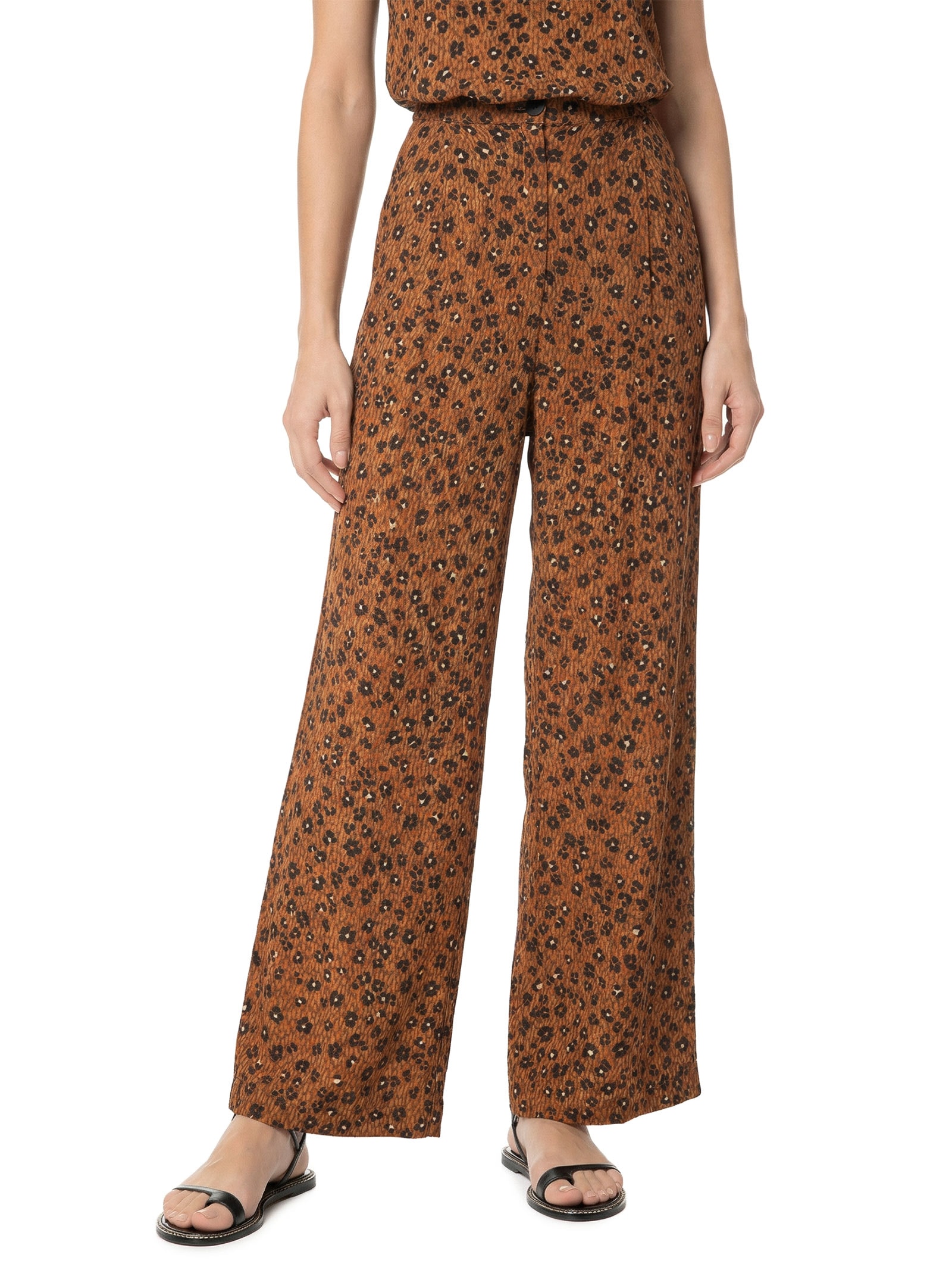 Calça Feminina Florear Marrom Cantão