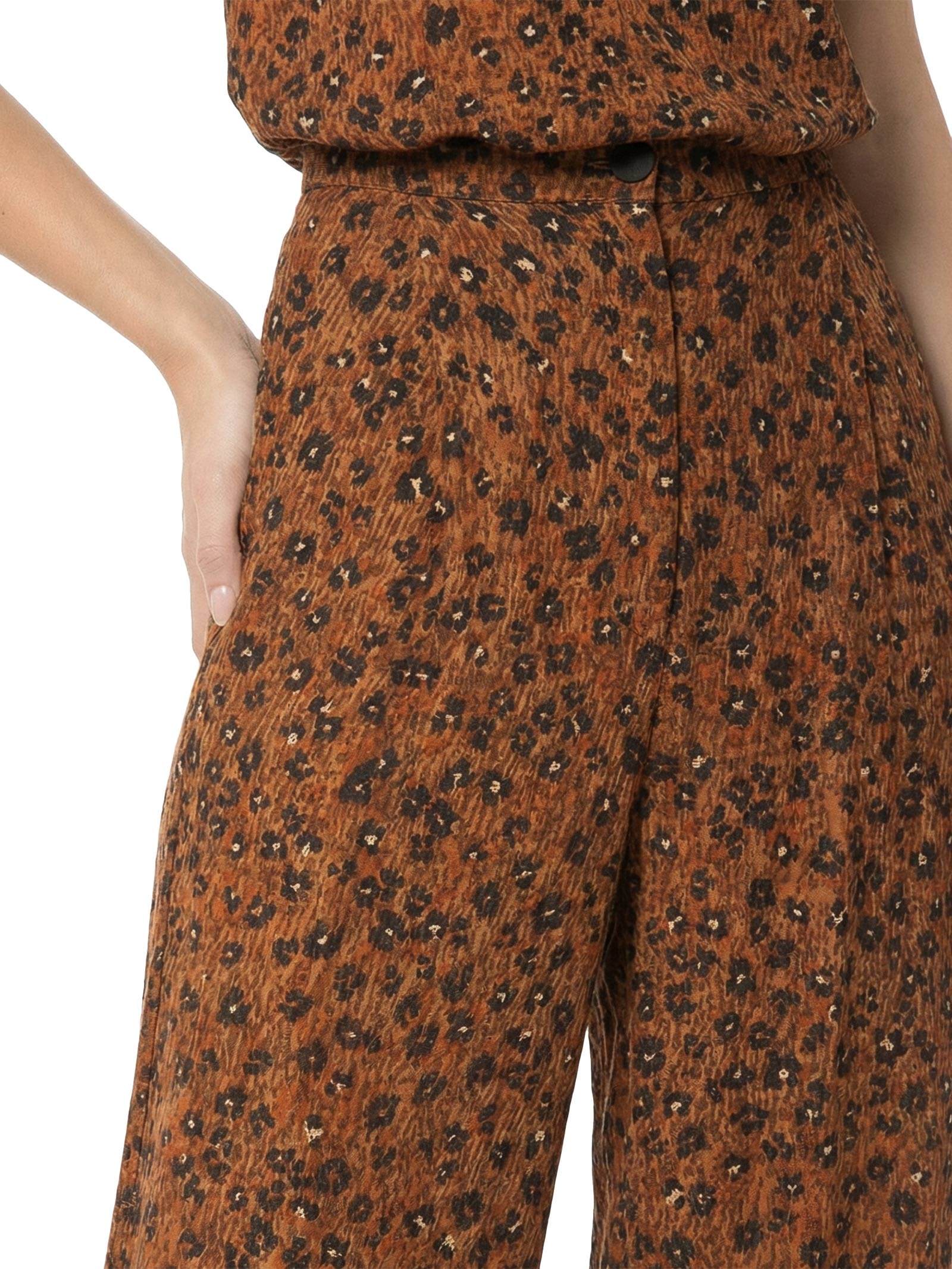 Calça Feminina Florear Marrom Cantão