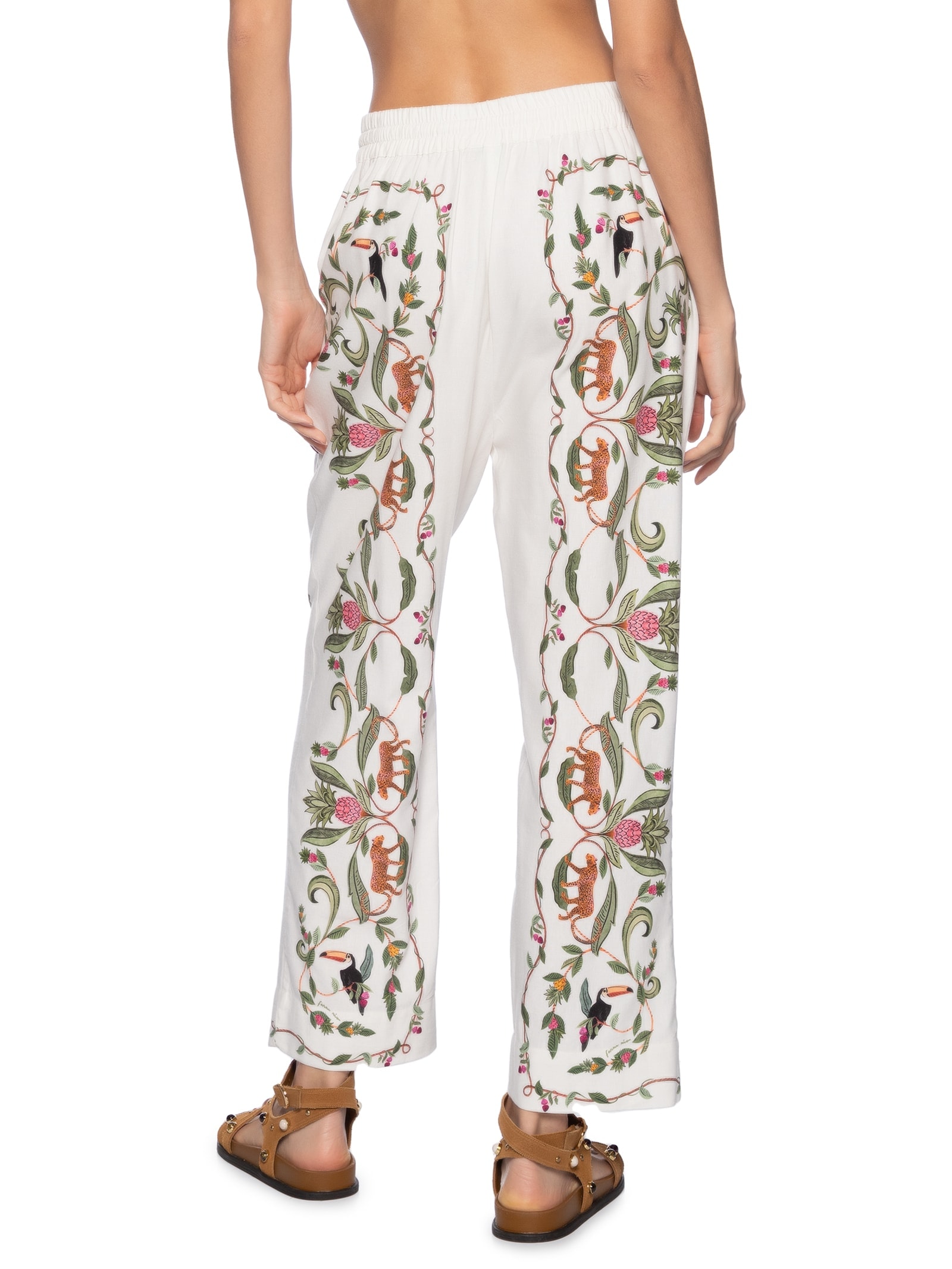 Calça Feminina Floresta Doce Branco Farm