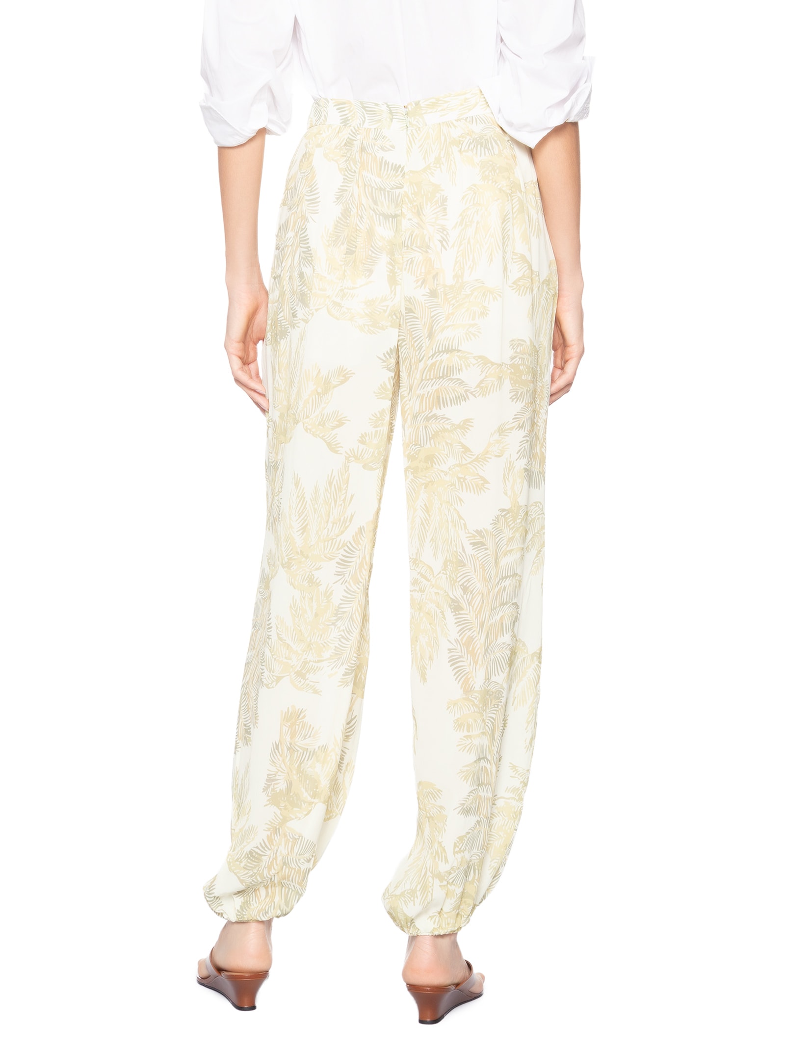 Calça Feminina Folhagem Plumes Off Verde Animale